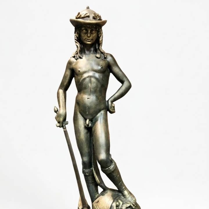 Sculpture David Donatello 48 cm (18,89 pouces) poudre d'albâtre pour la vente par ArteSacraCaravaggio
