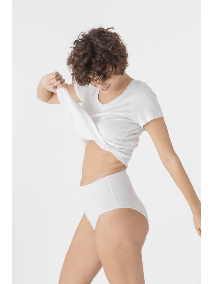 Maison Lejaby – Großhandel Unterwäsche – Damen – Maison Lejaby Unsichtbare weiße High-Waist-Höschen4