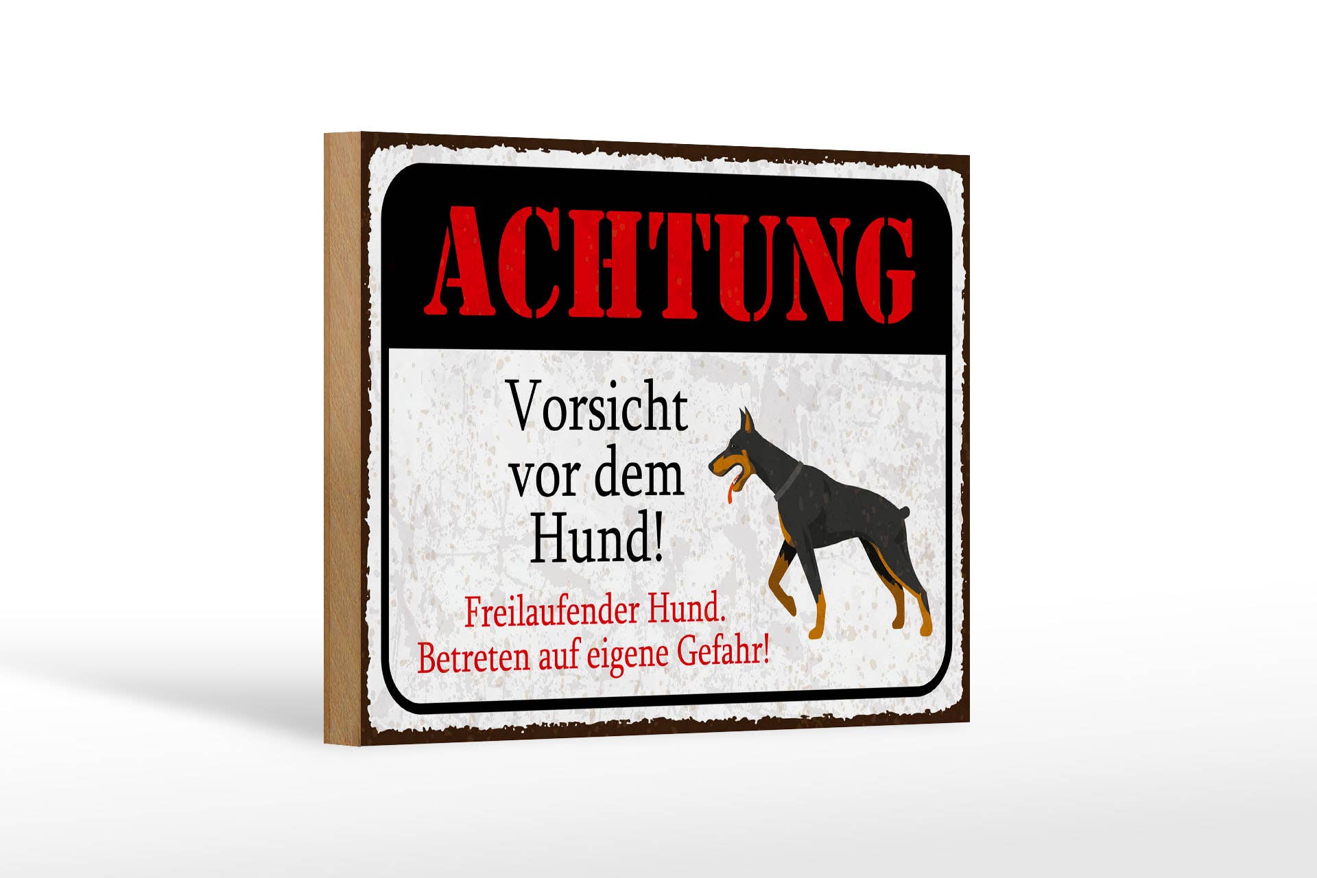 Femer - Wholesale Sign - Wooden Sign Notice 20x30 cm Beware of the Dog