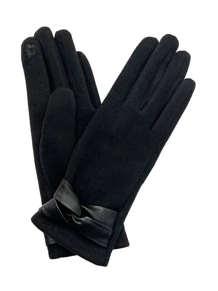 Jersey Glove with Bow Detail for wholesale by Marcus Adler
