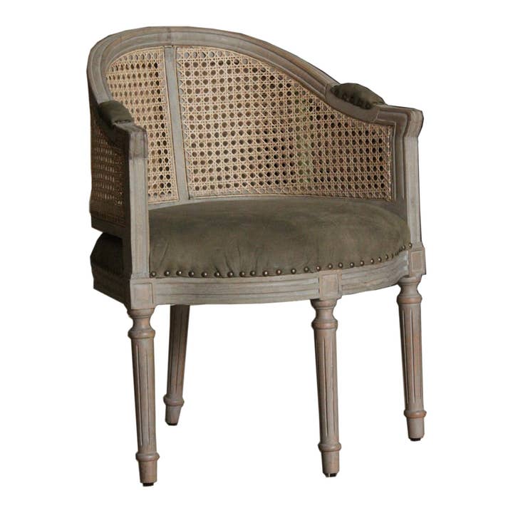 Poltrona rotonda Empire in rattan e legno per la vendita all'ingrosso da parte di Ynde