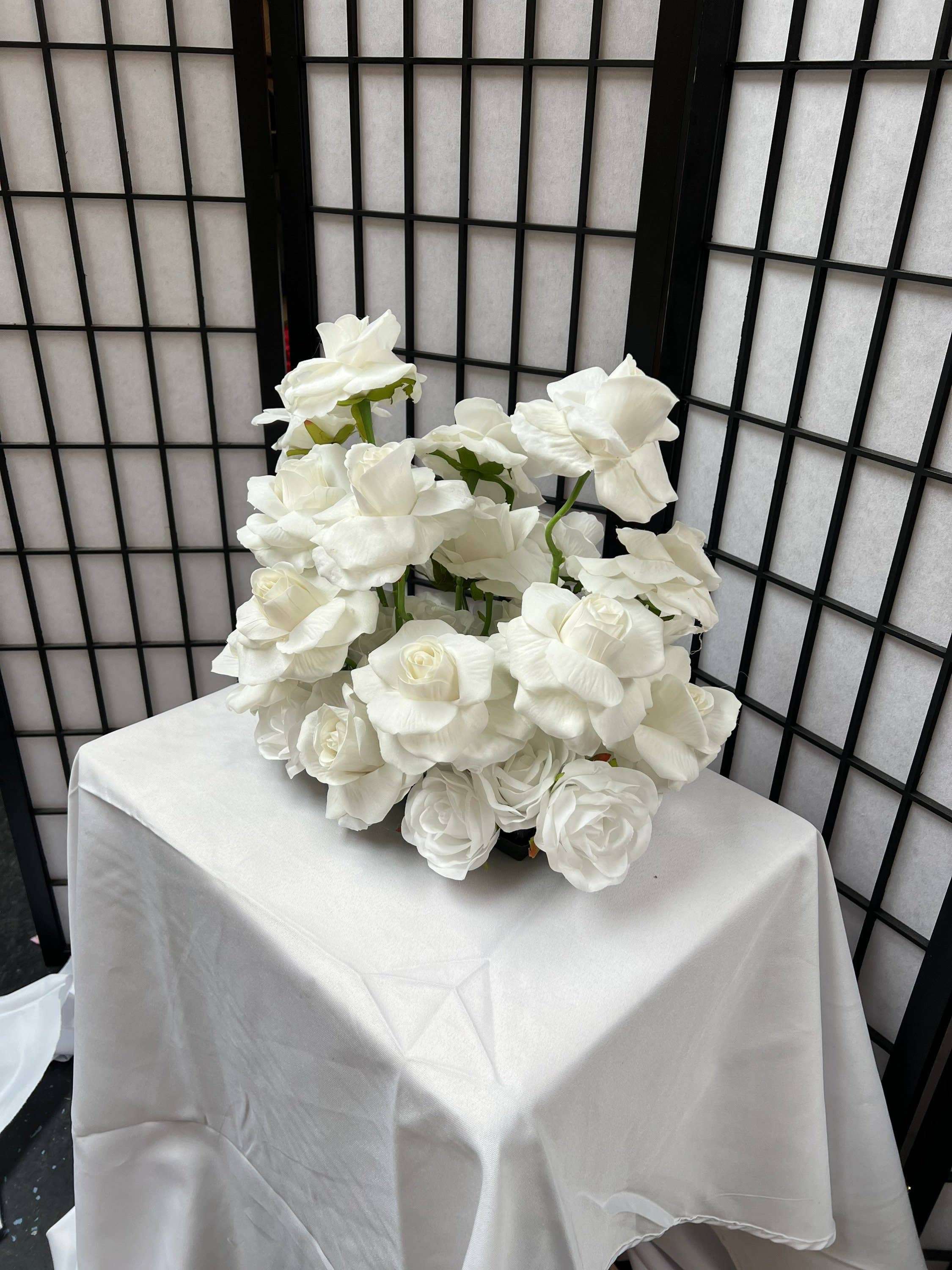 IVY CRUZ - Wholesale Artificial flowers - Rose Glam Centrepiece, Short Table Centrepiece, Low Wedding
