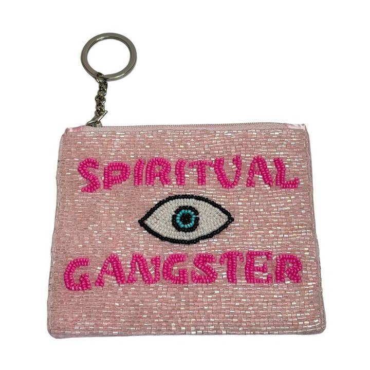 Gigi & Jen - Venta al por mayor Llavero - Mujer - Gigi Spiritual Ganster Pequeño Monedero Llavero Diseño Ojo Turco Rosa/Blanco Nuevo0