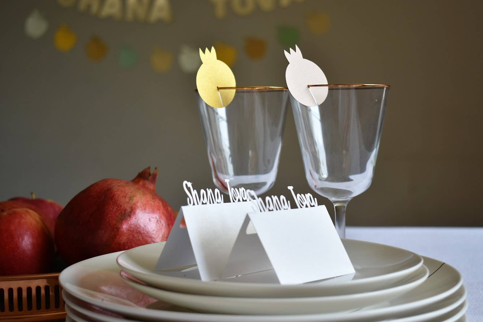 thekitcut - Wholesale Place Card / Place Holder - Shana Tova Place cards  |  Rosh Hashanah decoration 6
