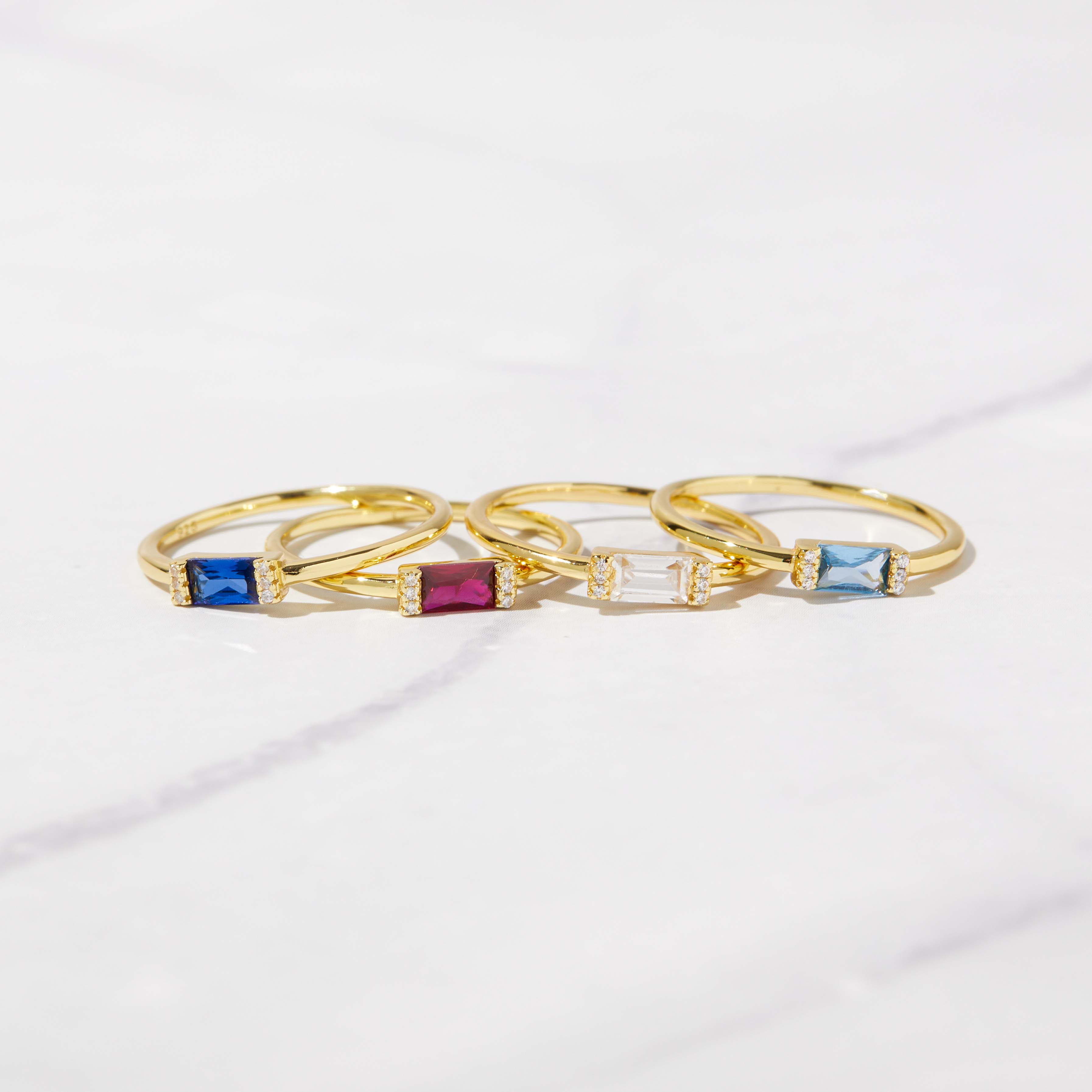 Sami Jewels – Engroshandel Solitairering – Akvamarin Baguette Ring5