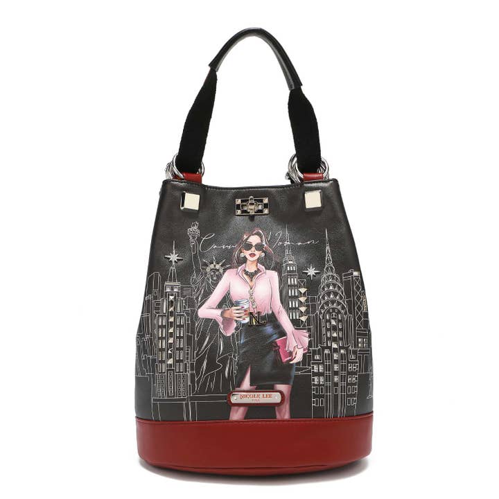 Nicole Lee USA – wholesale Axelremsväska – Dam – MULTIFUNKTIONELL SKOPVÄSKA15