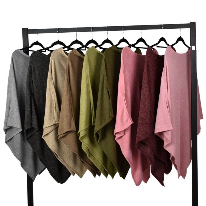 Taylor Hill Scarves & Co - Wholesale Poncho - Women's - THSAP1340: (9 pcs) Pearl Poncho Pack