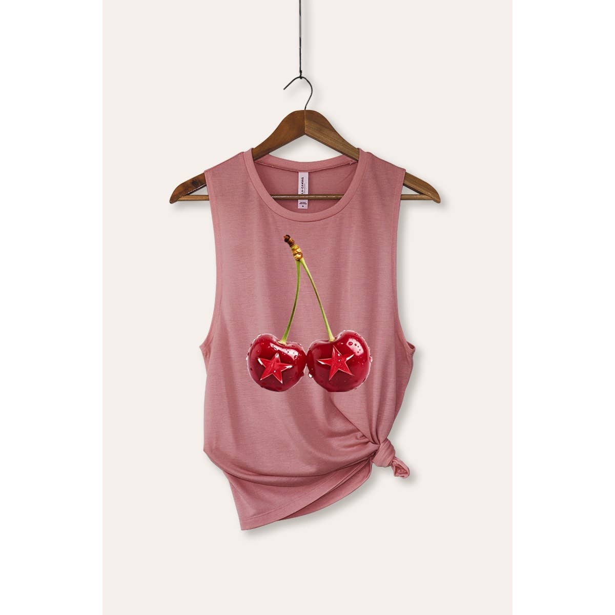 PINK NABI – wholesale Tank top – Women′s – Cherry Star Fruit Graphic  Women's Jersey Tank Top2
