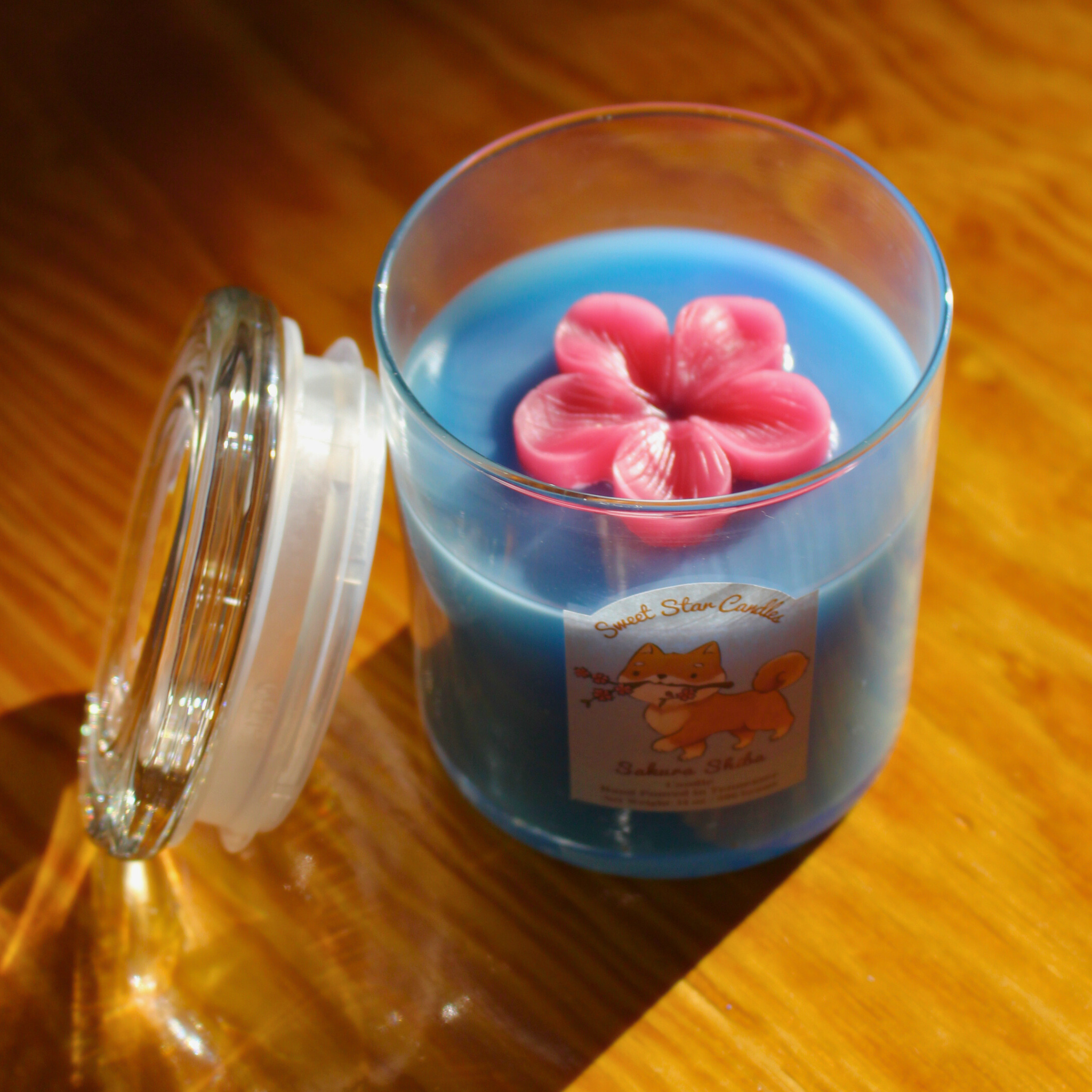 Sweet Star Candles - Wholesale Flameless Candle - Wickless Flameless Candle Sakura Shiba Scented | 14 oz1