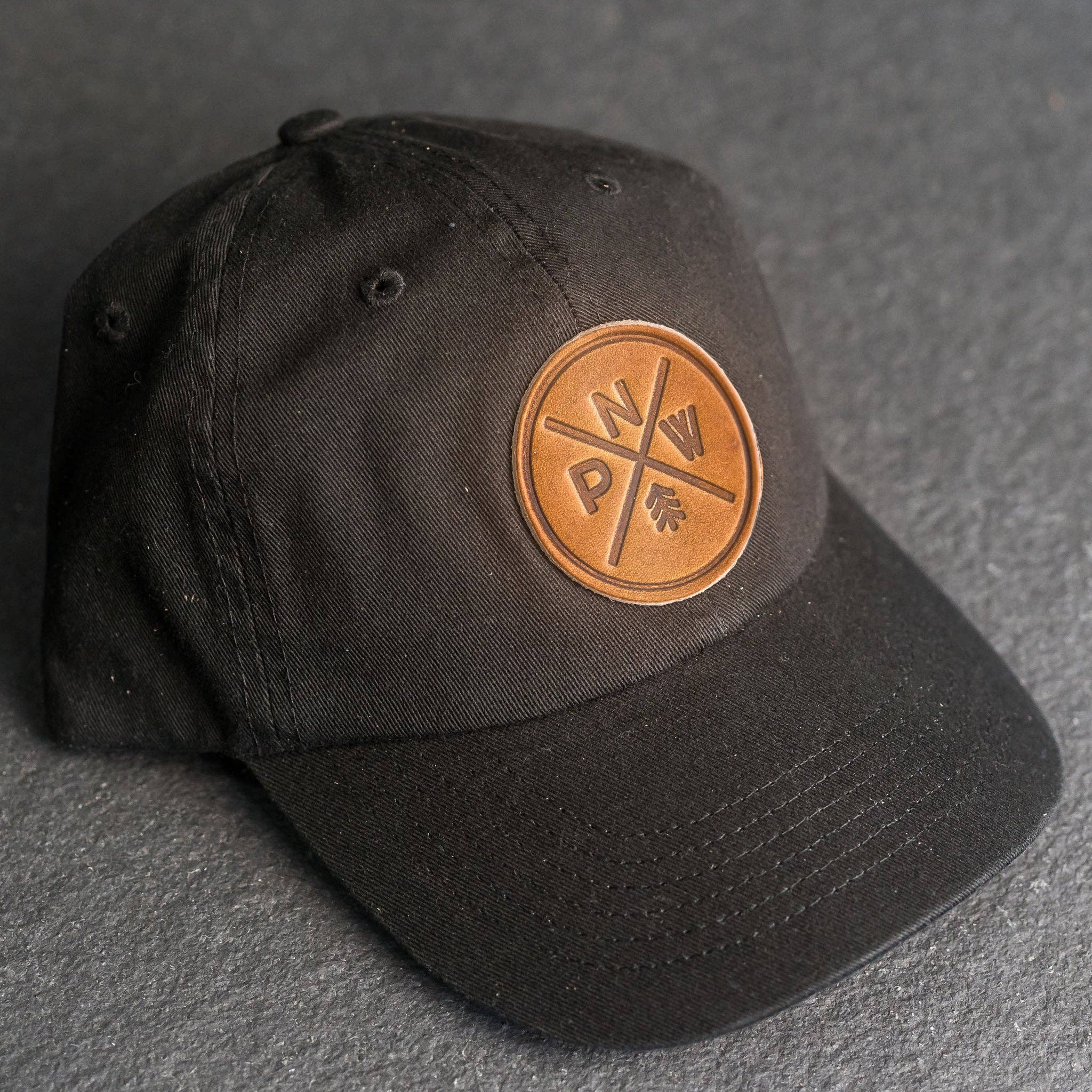 Ox & Pine - Wholesale Trucker Hat - Unisex - Leather Patch Unstructured Style Hat - PNW Stamp5