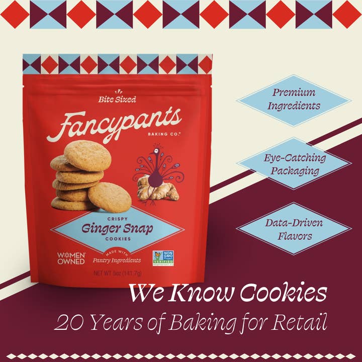 Fancypants Baking Co. - Wholesale Cookie - Ginger Snap Cookies | Premium Snacks | 12 pack | 5oz4