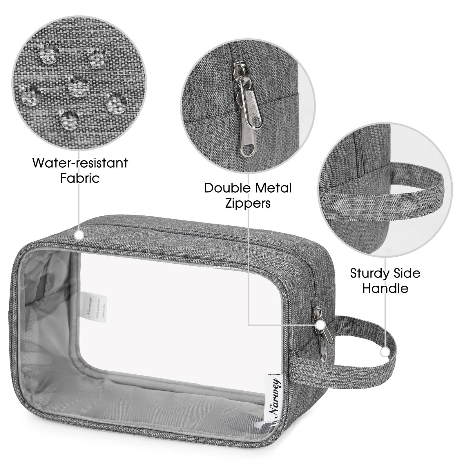 wandf - Wholesale Toiletry Bag - Women's - Clear Travel Toiletry Bag Makeup Bag Organizer with Zipper8