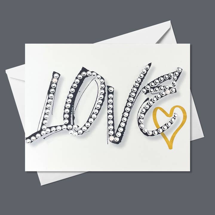 Crystal Love With Gold Heart for wholesale by Russell Jeffery Design by Off By Heart Design