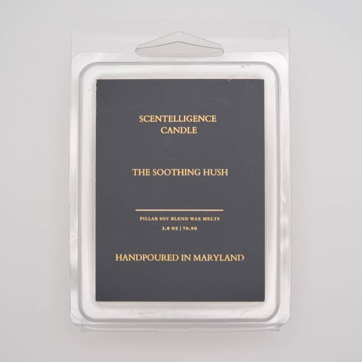 Soothing Hush Wax Melt – Orange, Clove & Eucalyptus Scent | 2oz Pillar Soy Blend for wholesale by Scentelligence Candle