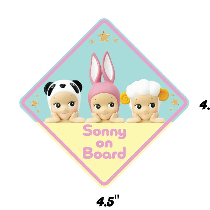 Studio Nena - Wholesale Sticker - Sonny's on Board Sonny Angel Car Bike Bumper Sticker Decal 0