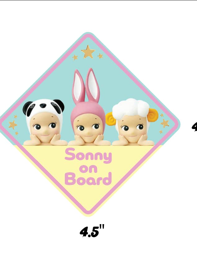 Autocollant Sonny's on Board Sonny Angel pour voiture et vélo pour la vente par Studio Nena