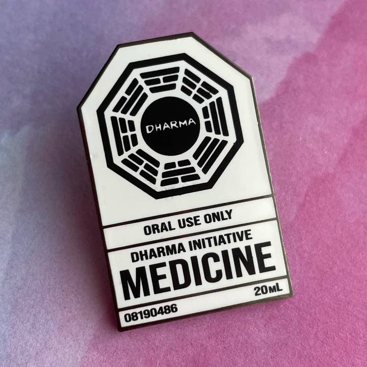 Dharma Medicine Pin for wholesale by Rad Girl Creations
