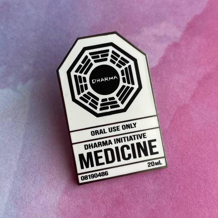 Dharma Medicine Pin for wholesale by Rad Girl Creations