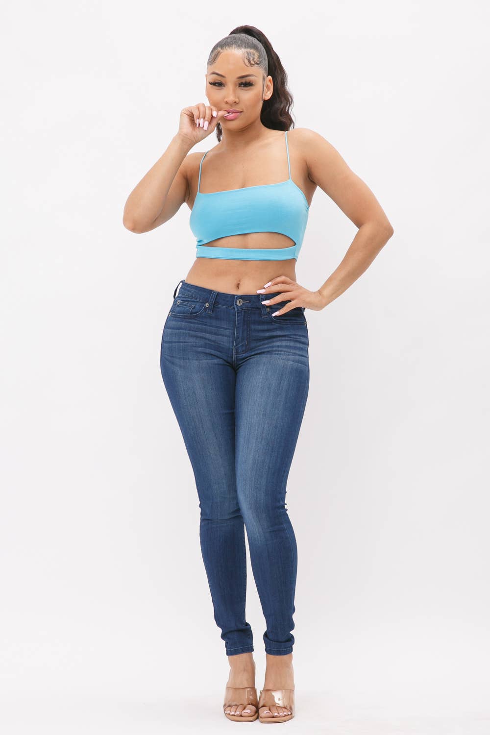 Julia by LoveJ - Wholesale Knit Top - Women's - Front Cutout Detail Crop Top16