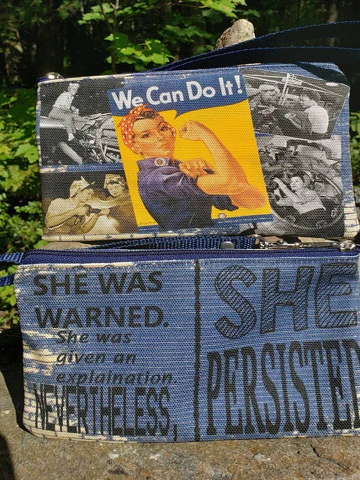Rosie the Riveter Wristlet for wholesale by Old Bagzz