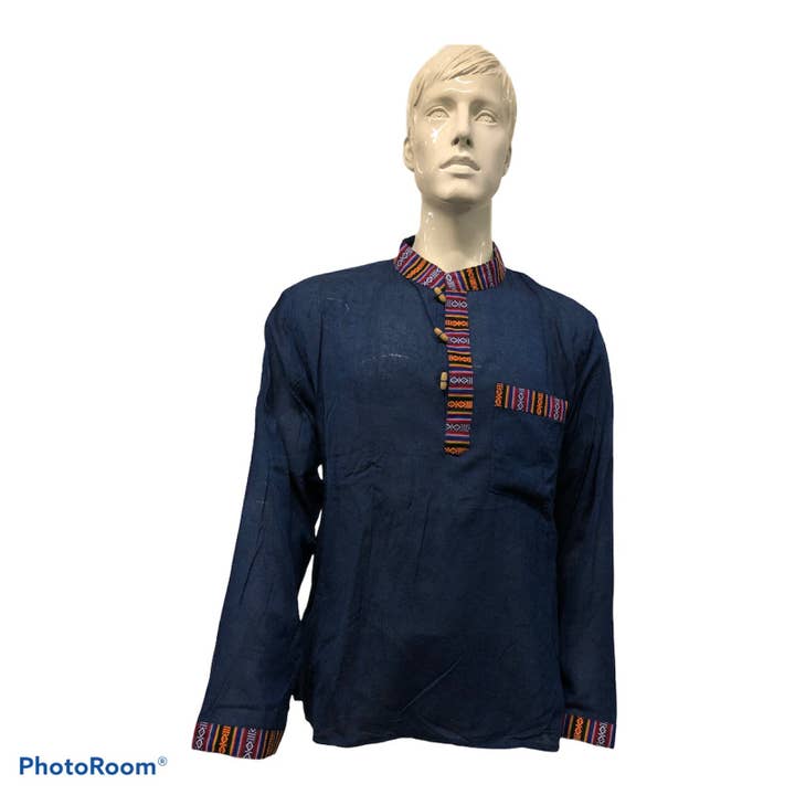 Funky Yak Ltd – wholesale T-shirt – Unisex – Traditional Bhutani Cotton Full Sleeve Unisex Kurta Top6