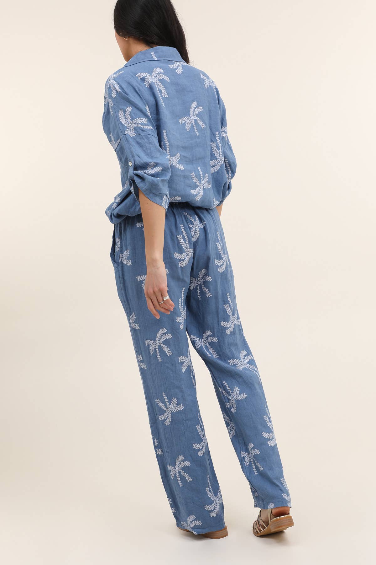 LÉA & LUC - Vente Pantalon – femme - Pantalons imprimé en 100% Lin REF.821824