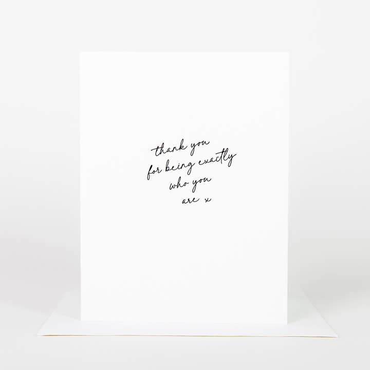 Merci d'être toi - Carte de vœux quotidienne pour la vente par Wrinkle & Crease Paper Products