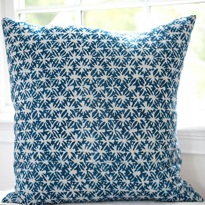 Avani Indigo Block Print Cushion for wholesale by Kalyana Textiles
