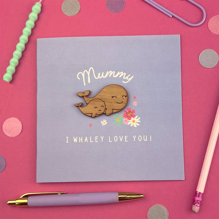 I Whaley Love You Mother's Day Card for wholesale by KDee Designs