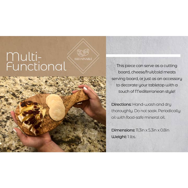 Choixe - Wholesale Cutting Board - Original Olive Wood Cutting Board with Handle6