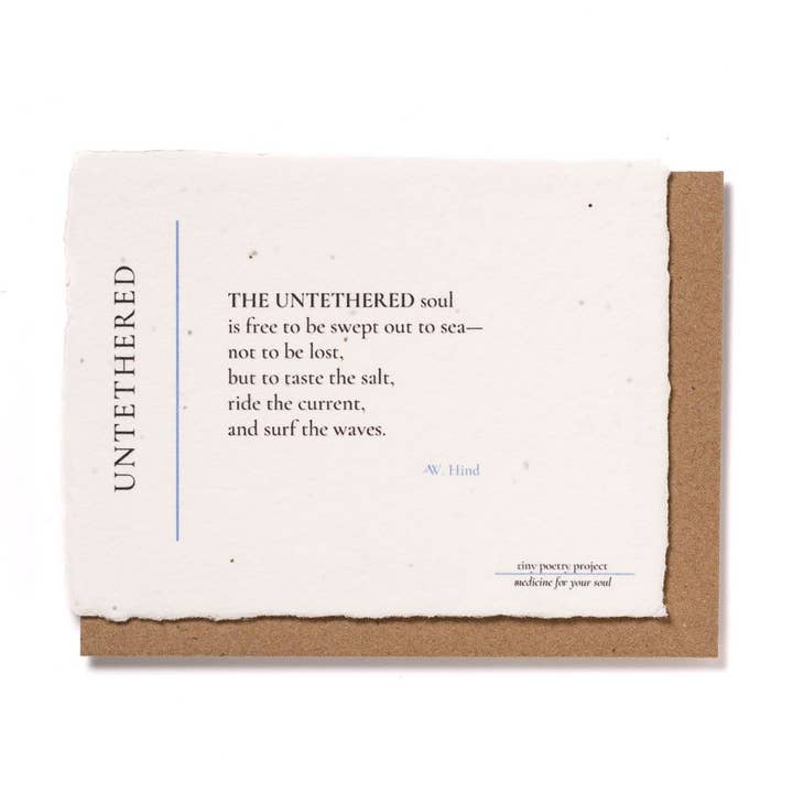 Untethered: Plantable Wildflower Card (Friend) for wholesale by tiny poetry project
