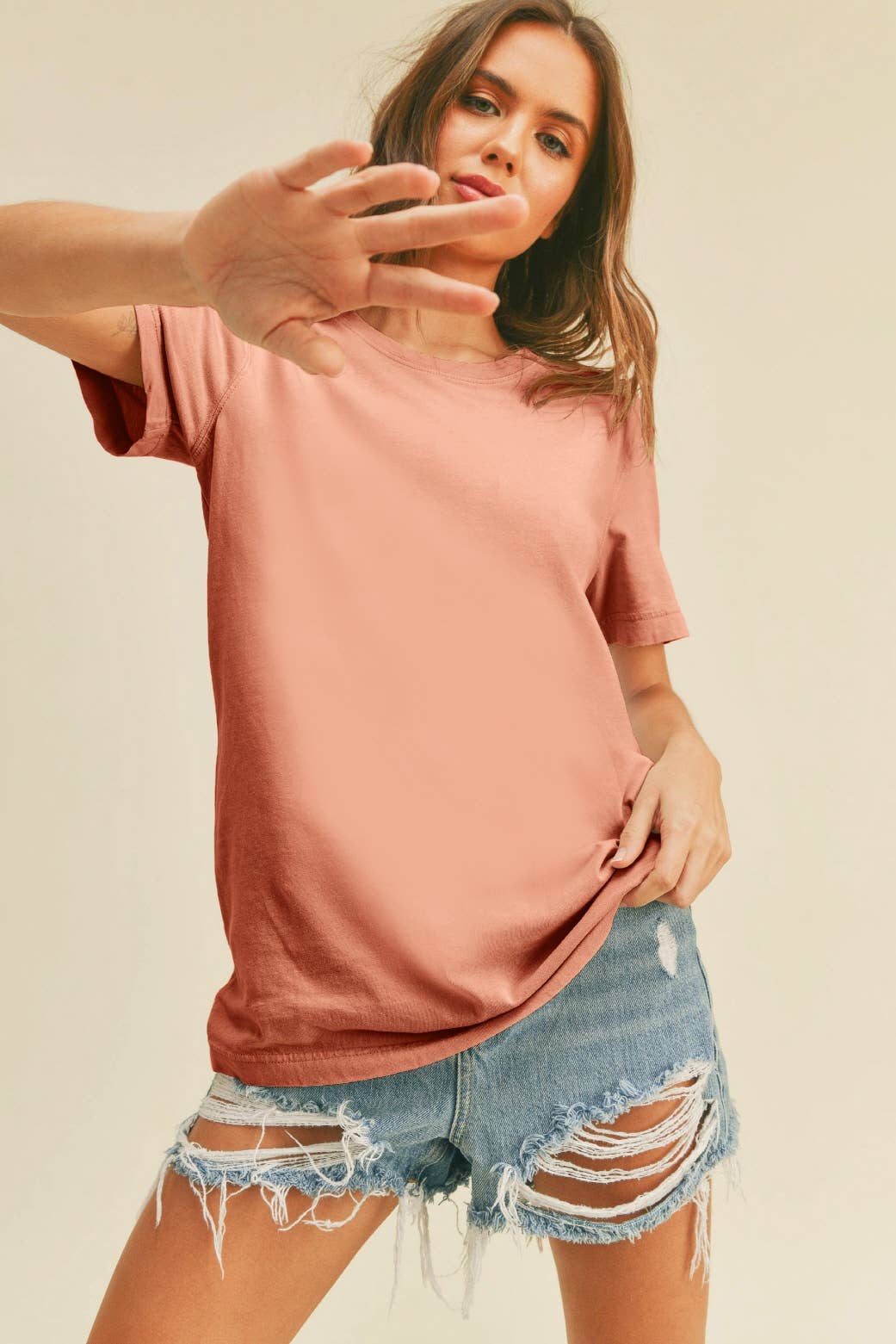 Honestee - Venta al por mayor Camiseta estampada - Mujer - Camiseta Clásica de Manga Corta en Blanco21