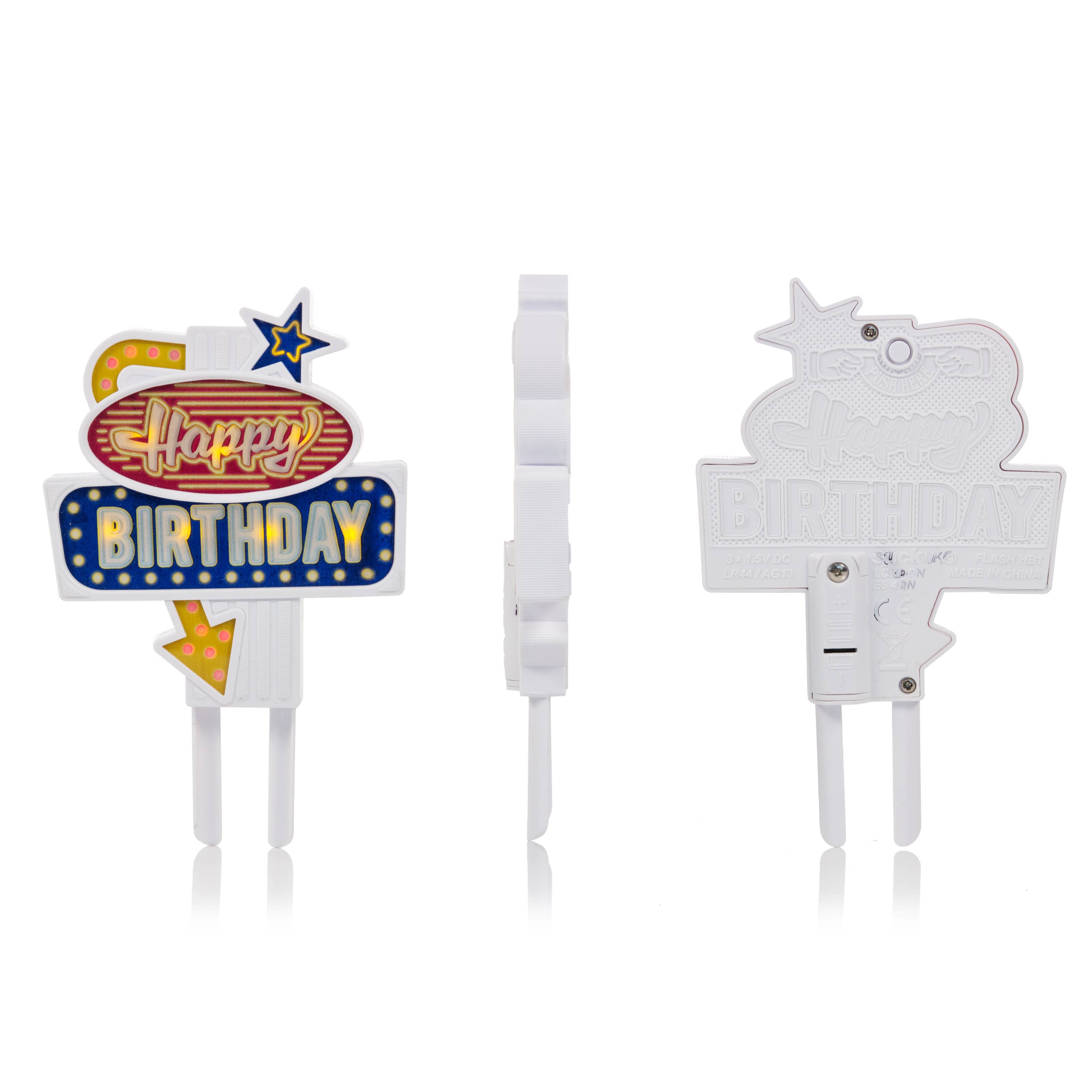 SUCK UK Ltd - USA - Wholesale Cake/Cupcake Topper - Flashing Birthday Cake Topper1