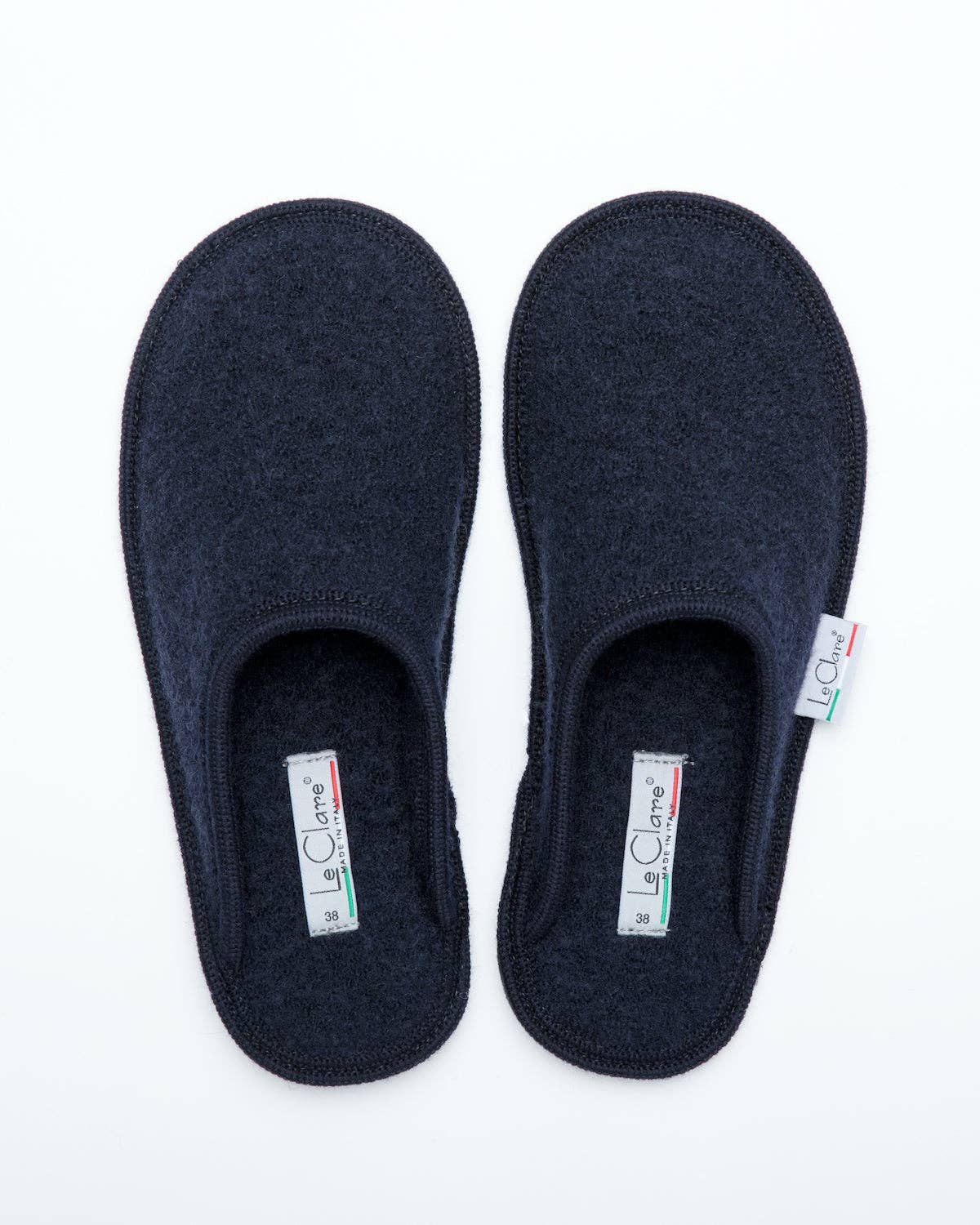Le Clare - Wholesale Slippers - Women's - Women's Boiled Wool Stella Slipper Navy1