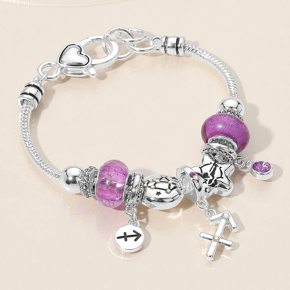 Sensibling Corp. - Vendita all'ingrosso Braccialetto con ciondolo/pendente - ARIETE - Braccialetto con Ciondolo Simbolo Oroscopo Segno Zodiacale con Perline17