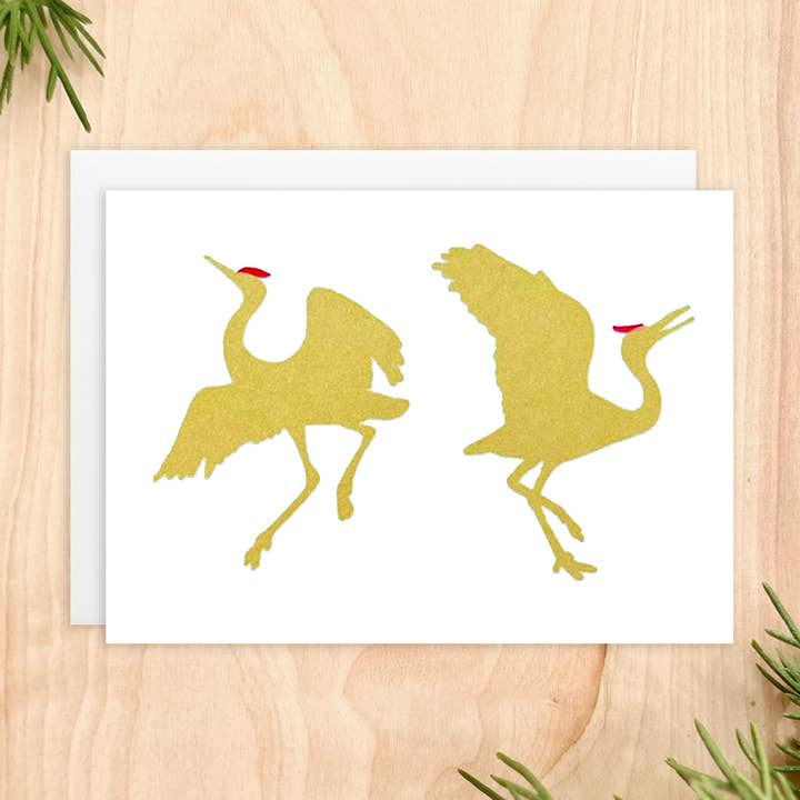 Printworthy - Wholesale Everyday Greeting Card - Dancing Cranes Greeting Card0