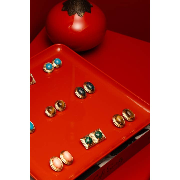 Ninon - Wholesale Stud/Post Earrings - Lampi Kare Küpe4