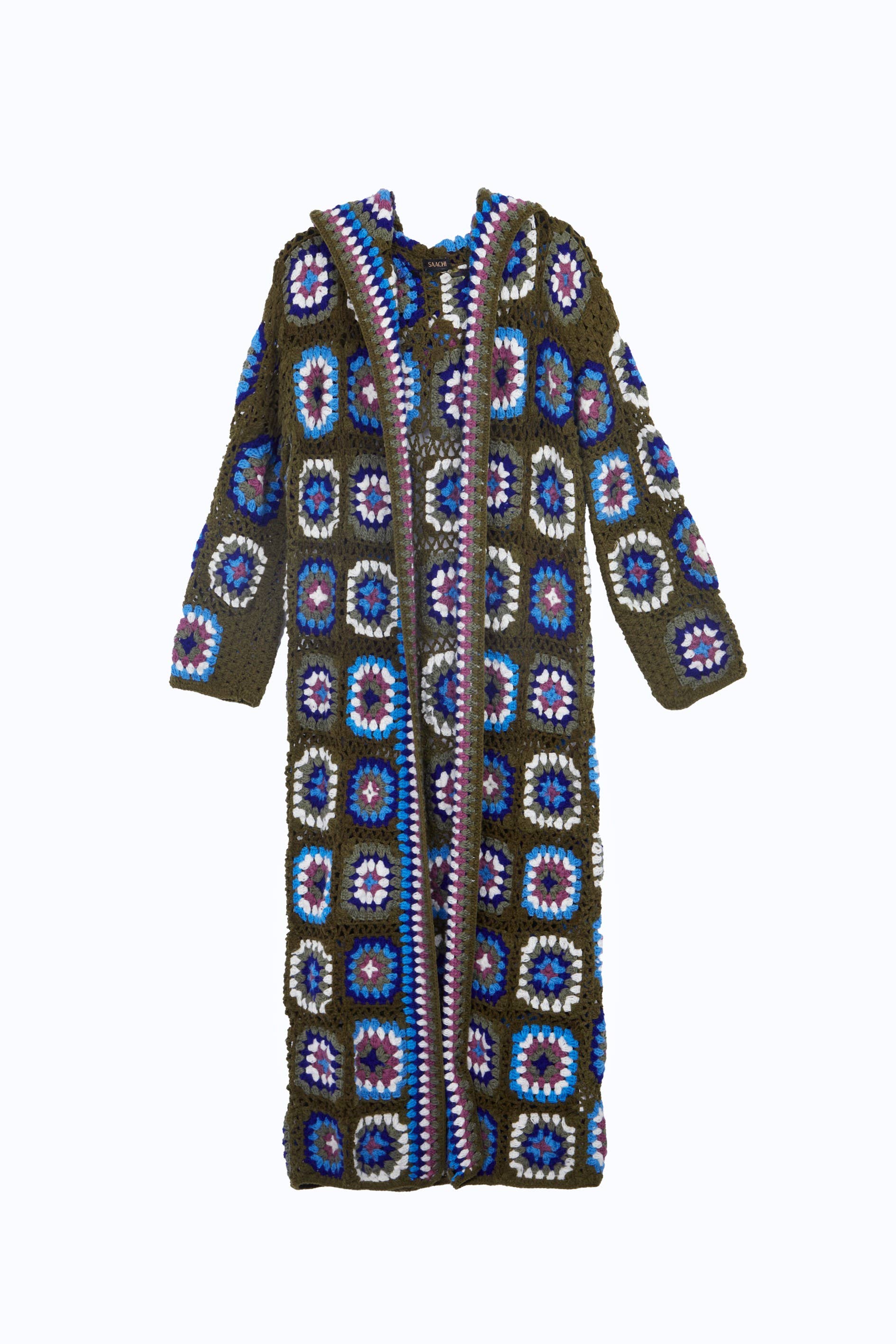 SAACHI – Engroshandel Kimono - Dame – Hæklet uldhætte Kimono Lang14