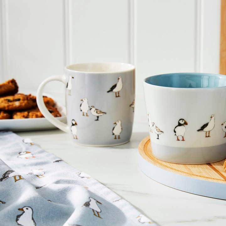 Barrel Mug Coastal Birds for wholesale by Cooksmart