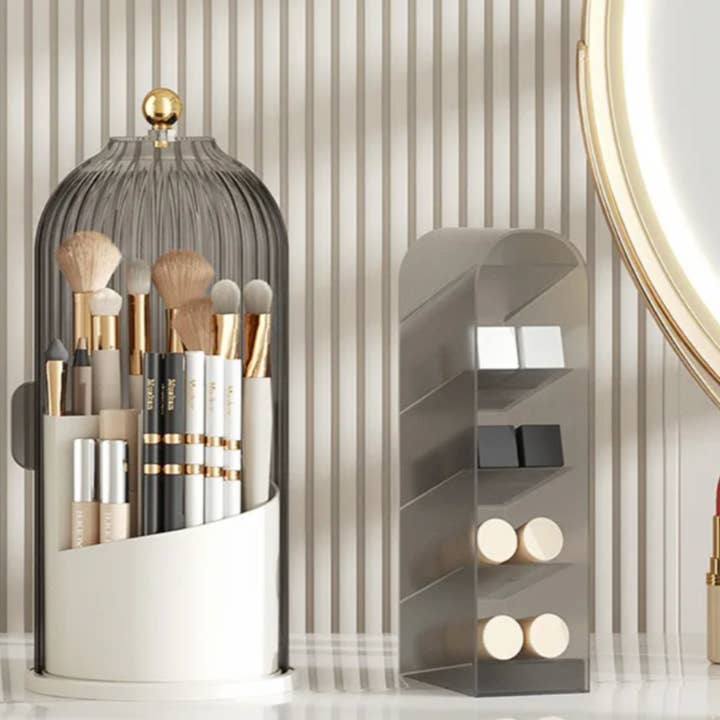 BRECK + FOX - Wholesale Makeup Storage Box - Rotating Acrylic Cosmetics Organizer