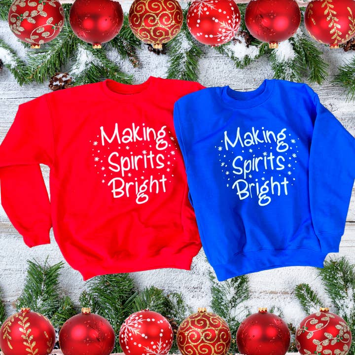 Making Spirits Bright tröja för småbarn och ungdomar för wholesale av Sweet Miracles H+M