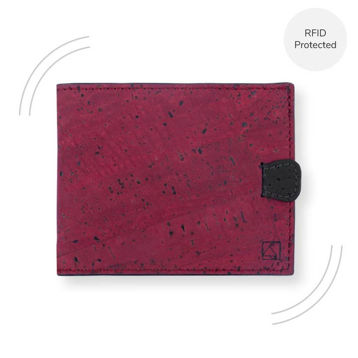 Arden Minimal Geldbörse - Maroon + Schwarz für den Großhandel von Arture