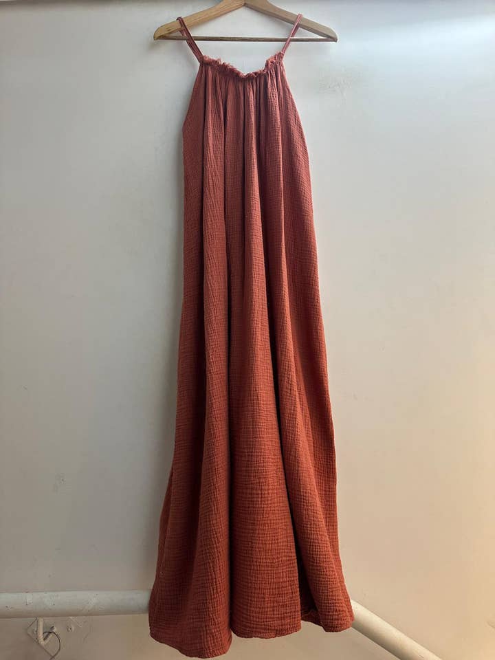 LORIANE - Wholesale Dress - Women's - 21876 Long cotton gauze dress8