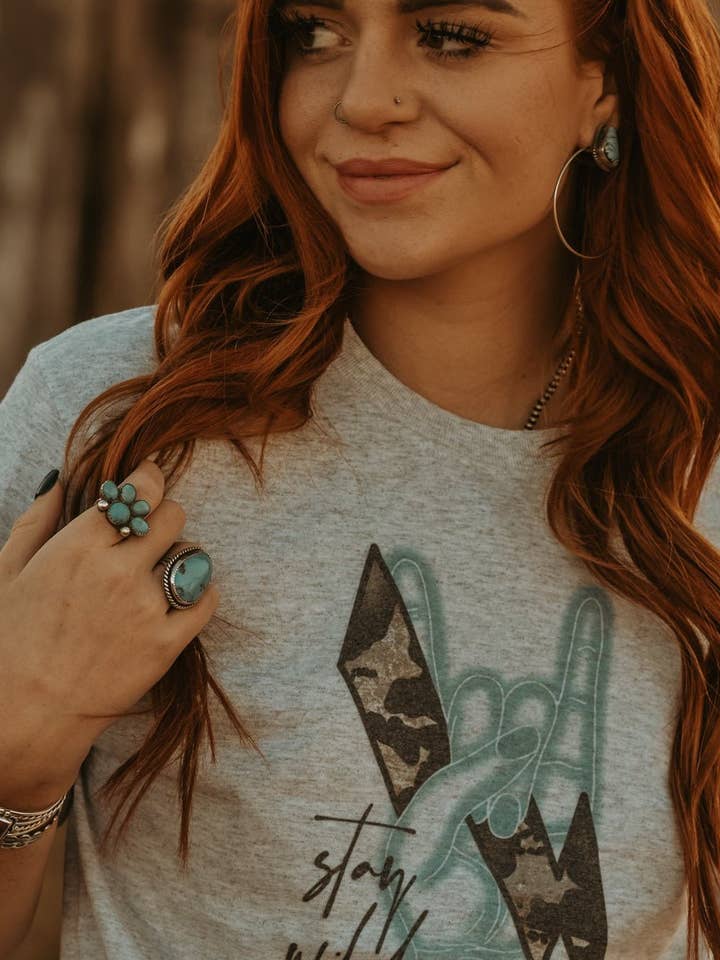 Stay Wild Bolt Graphic Tee for wholesale by Wild Junkie