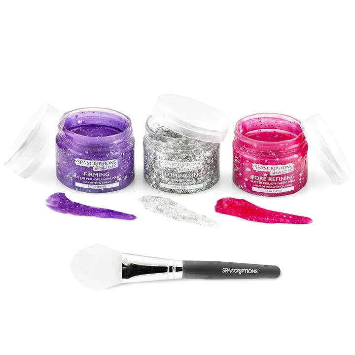 Innovarix - Wholesale Skincare face mask - Spascriptions BeDazzled Glitter Peel-Off Face Mask - Trio1
