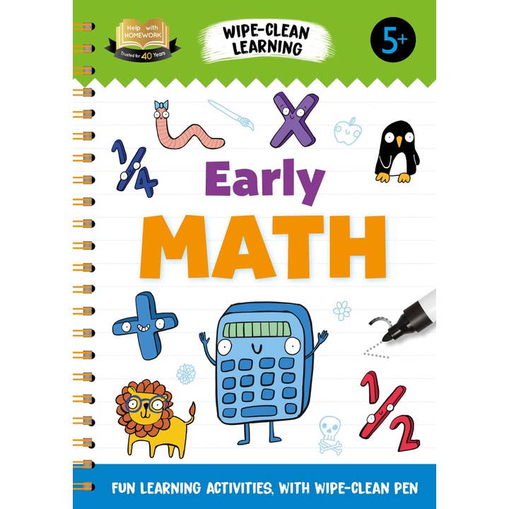 Texas Bookman - Wholesale Coloring & Activity Book - Kids & Baby - Help With Homework: Early Math (Wipe-Clean Learning)0