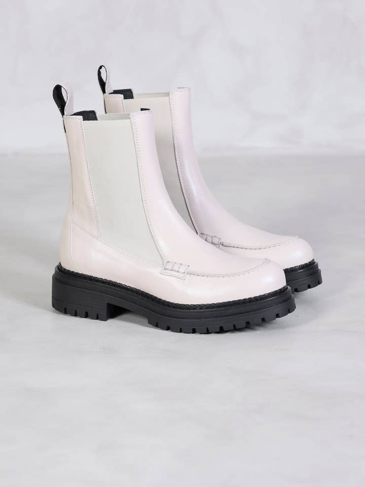 KMB Shoes – wholesale Chelseaboots – Dam – SOPHIA LATTE - Chelsea-ankelstövlar