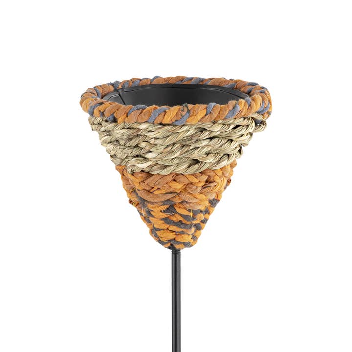 Jardinopia UK – wholesale Bird feeder – Munja And Reclaimed Sari Fabric Iron Stake Bird Feeder2