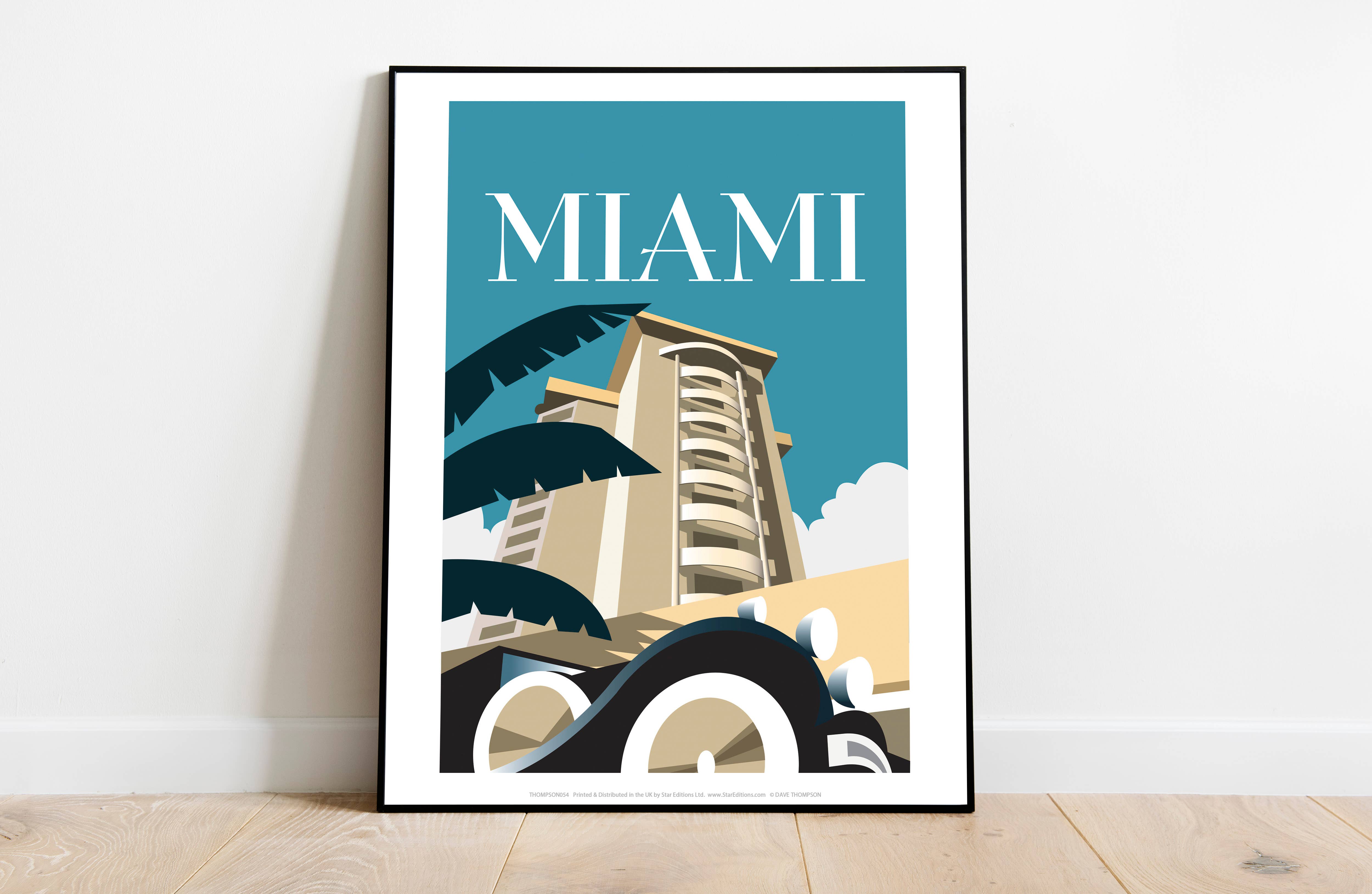 Star Editions – wholesale Art print – Miami By Artist Dave Thompson - 11X14” Premium Art Print1