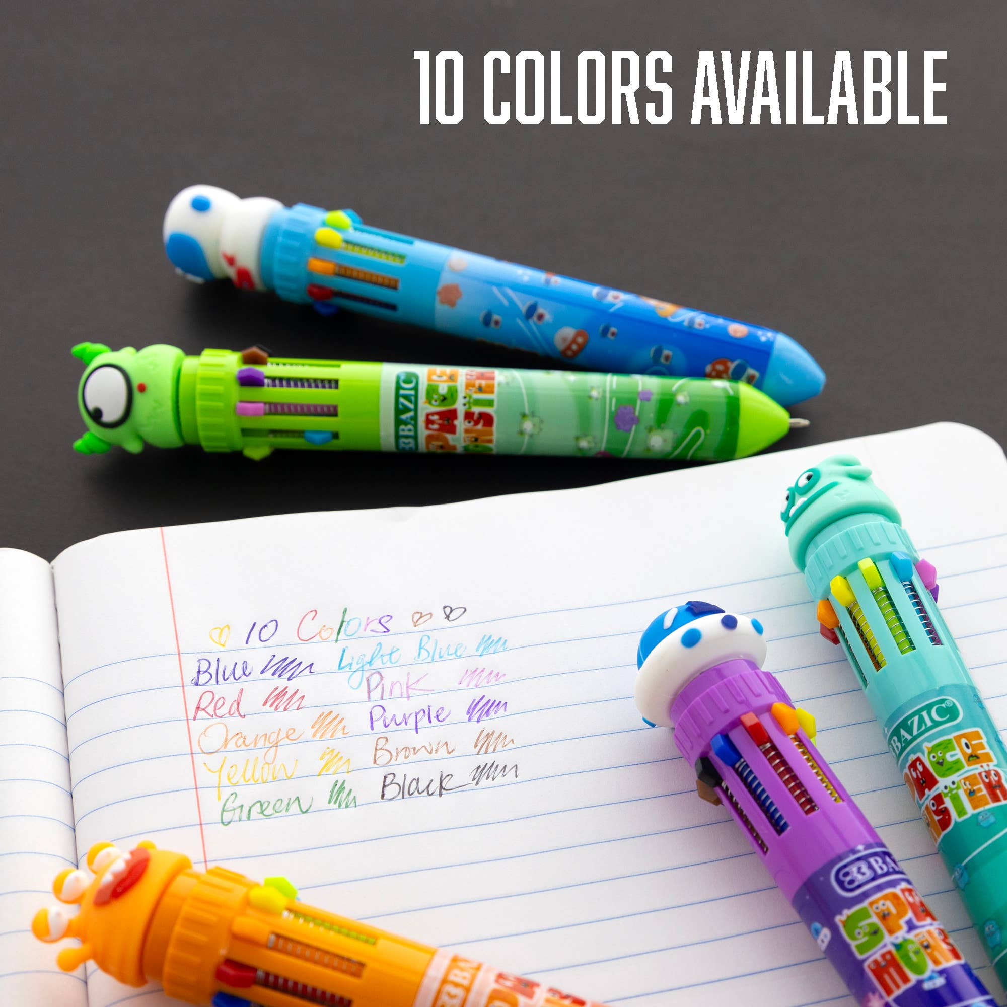 BAZIC Products - Wholesale Pen - 10-Color Pen Monster Series2